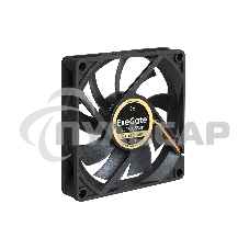 Вентилятор для корпуса ExeGate ExtraSilent ES08015S3P черный, 80 мм, 1600 об/мин, 16.5 дБ, 3 pin