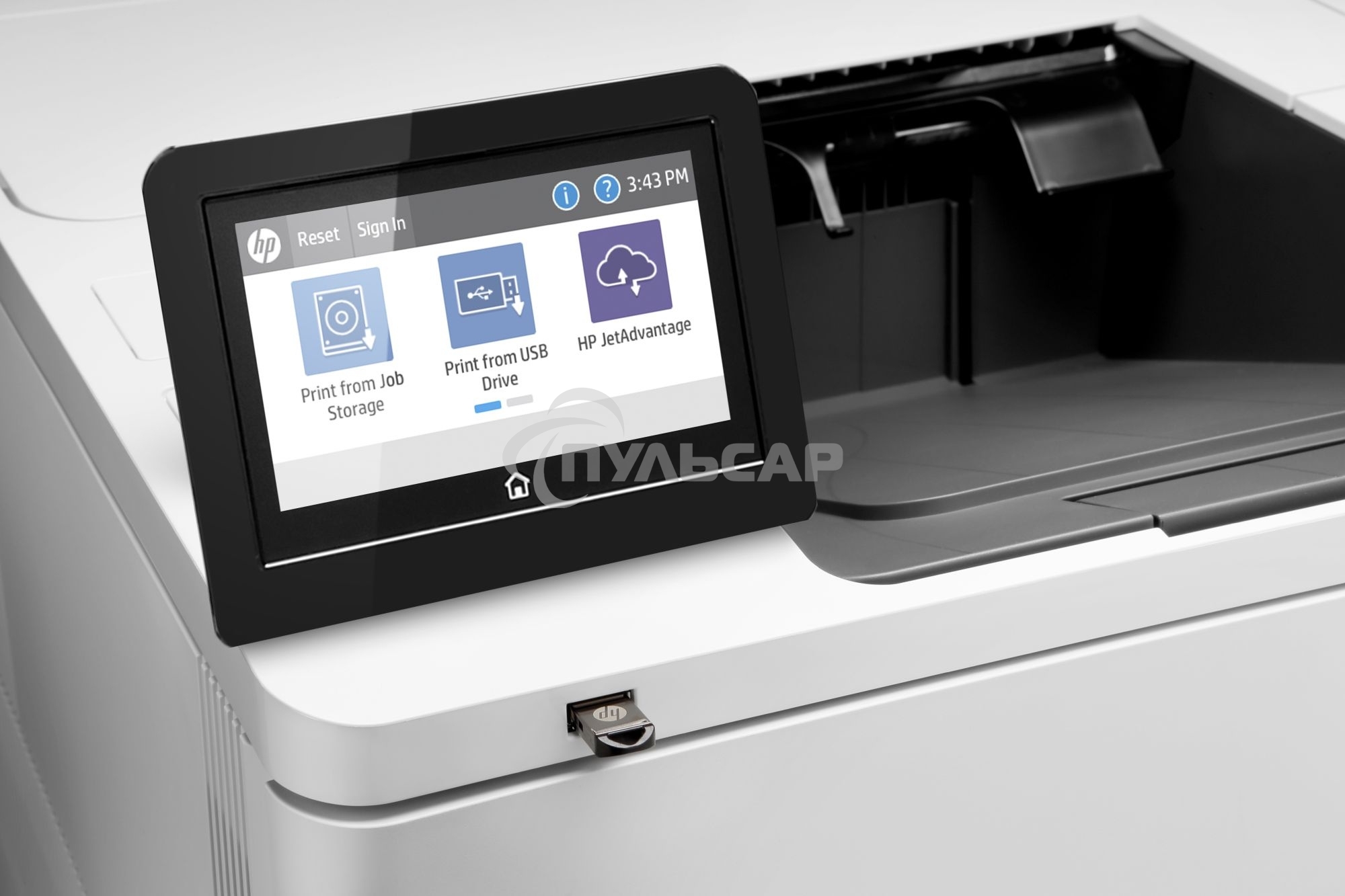 Принтер лазерный HP LaserJet Enterprise M612dn (7PS86A), A4, ч/б, печ. до 71 стр/мин., 1200 x 1200 dpi, USB, RJ-45, Air Print, Mopria