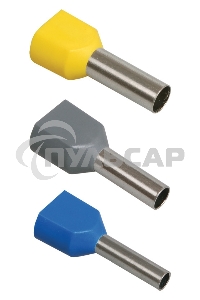 Наконечник-гильза изол. НГИ2 2.5-12 син. (уп.100шт) ИЭК UTE10-D3-3-100