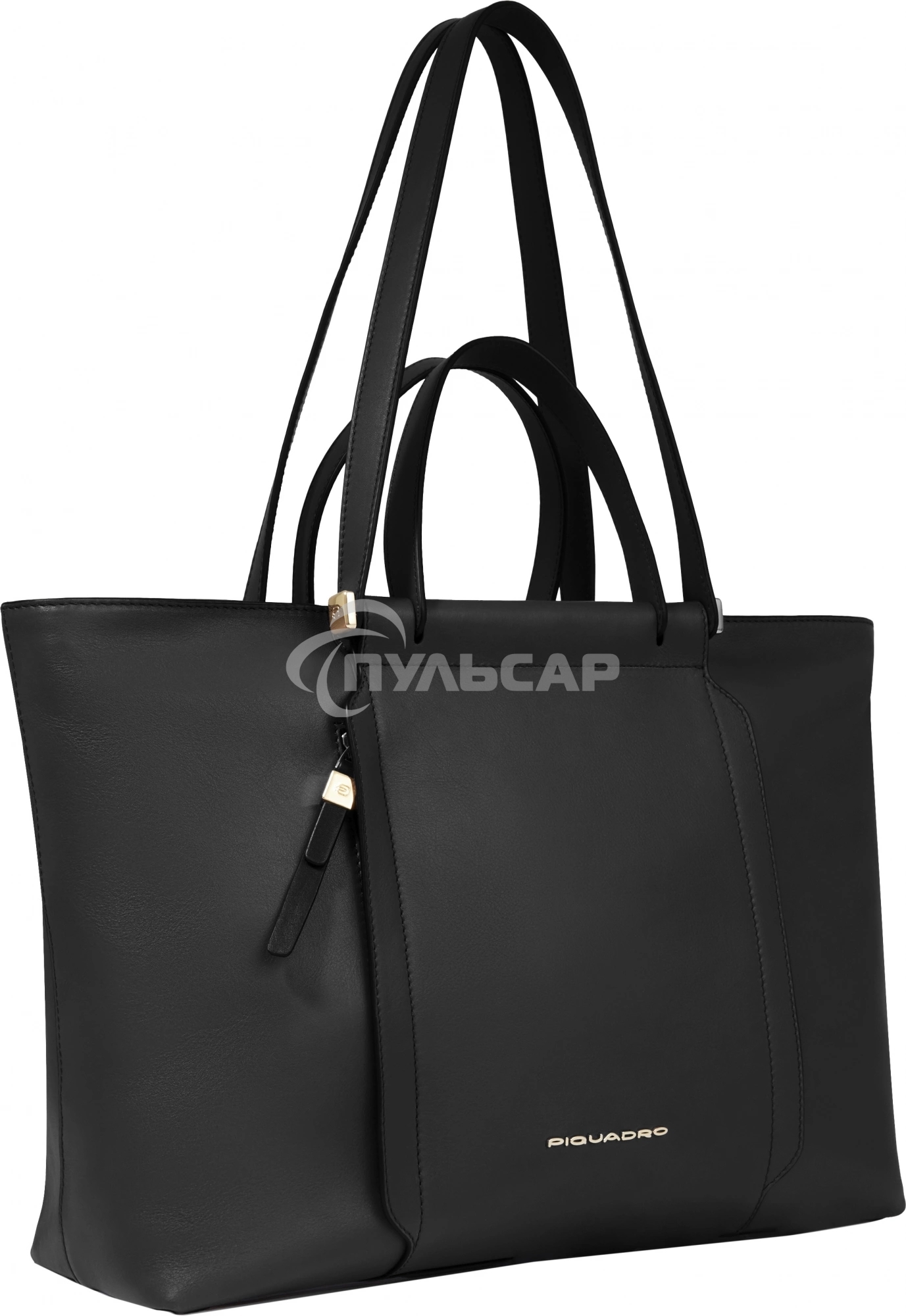 Деловая сумка женская с отделением для ноутбука Piquadro Circle BD3336W92/N, натур.кожа, черный