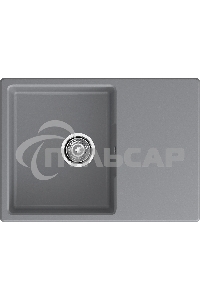 Мойка GranFest Urban 668L темно-серый 1-чаша+крыло 680*490мм, монтаж: врезной, материал: кварц