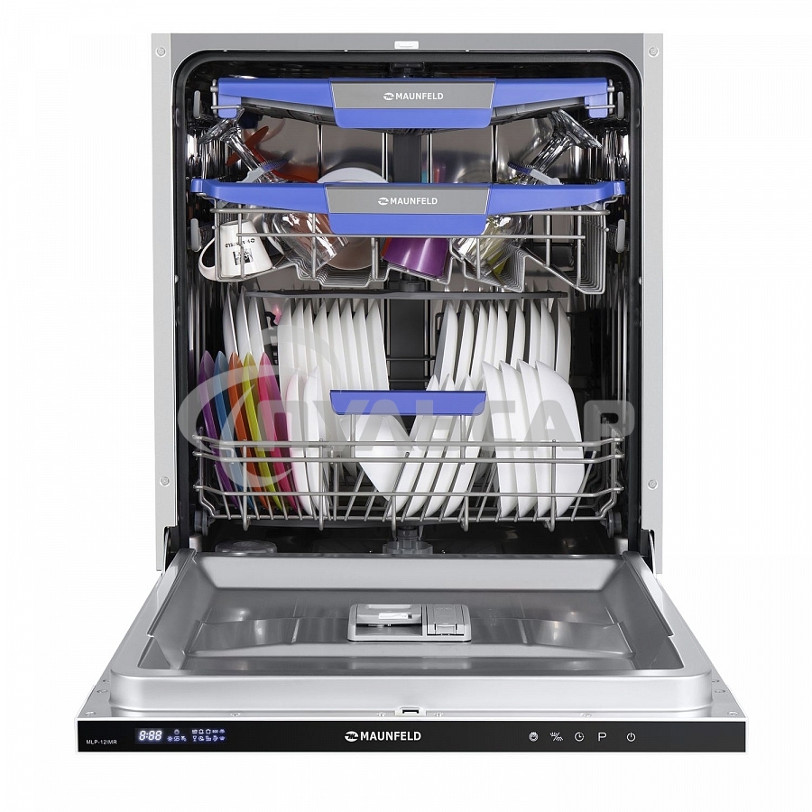 Встраиваемая посудомоечная машина Maunfeld MLP-12IMR, черный, 59.8 см, 14 компл., 44 дБ, класс A++