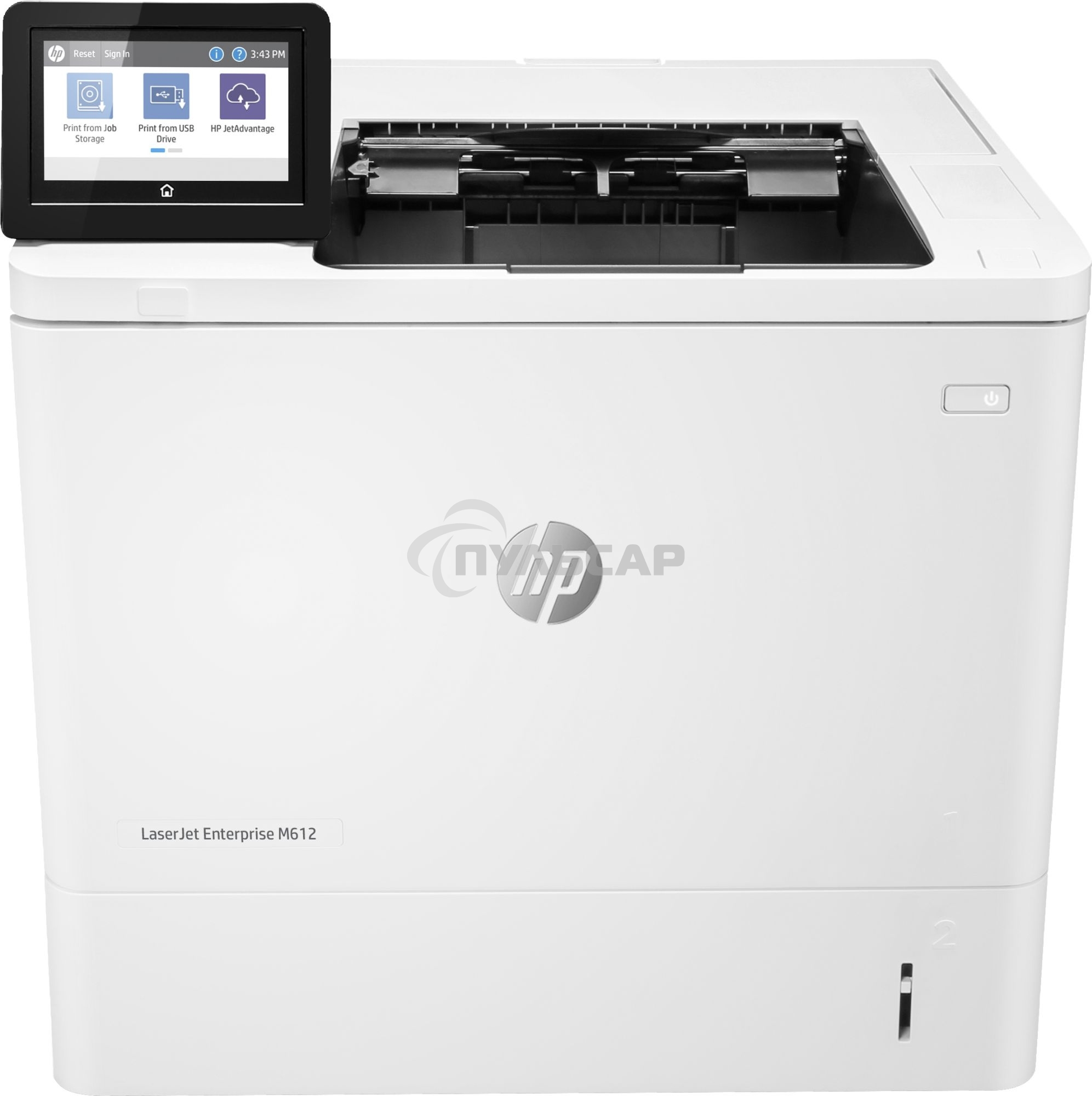 Принтер лазерный HP LaserJet Enterprise M612dn (7PS86A), A4, ч/б, печ. до 71 стр/мин., 1200 x 1200 dpi, USB, RJ-45, Air Print, Mopria