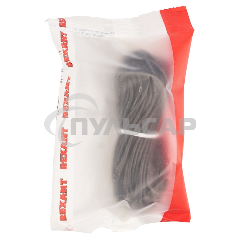 Провод автомобильный ПГВА/ПВАМ Rexant 1х0,75 мм черный, мини-бухта 10 метров