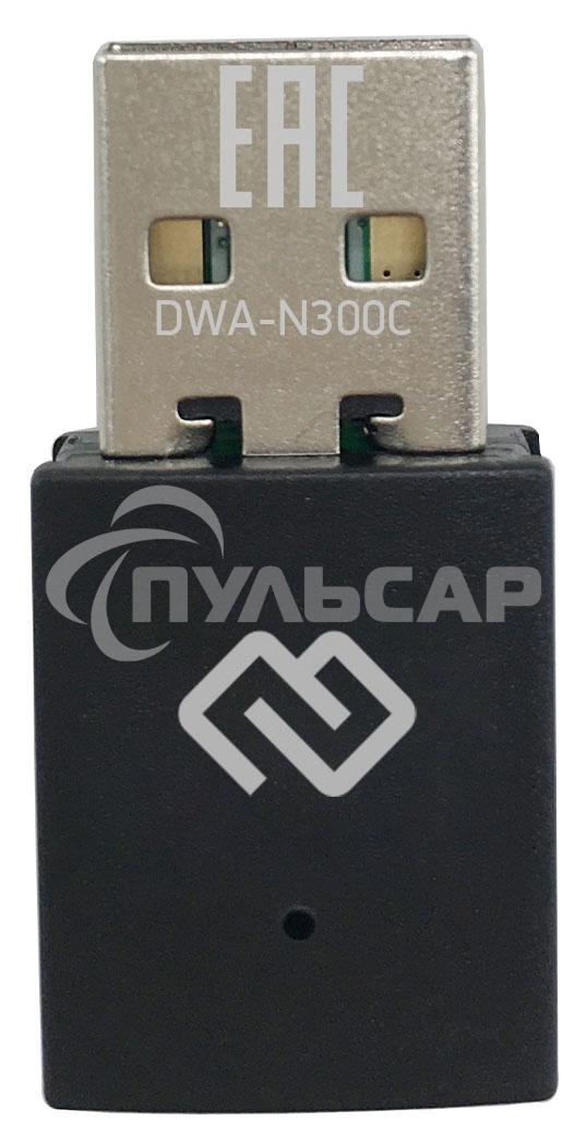 Сетевой адаптер WiFi Digma DWA-N300C N300 USB 2.0 (ант.внутр.) 1ант. (упак.:1шт)