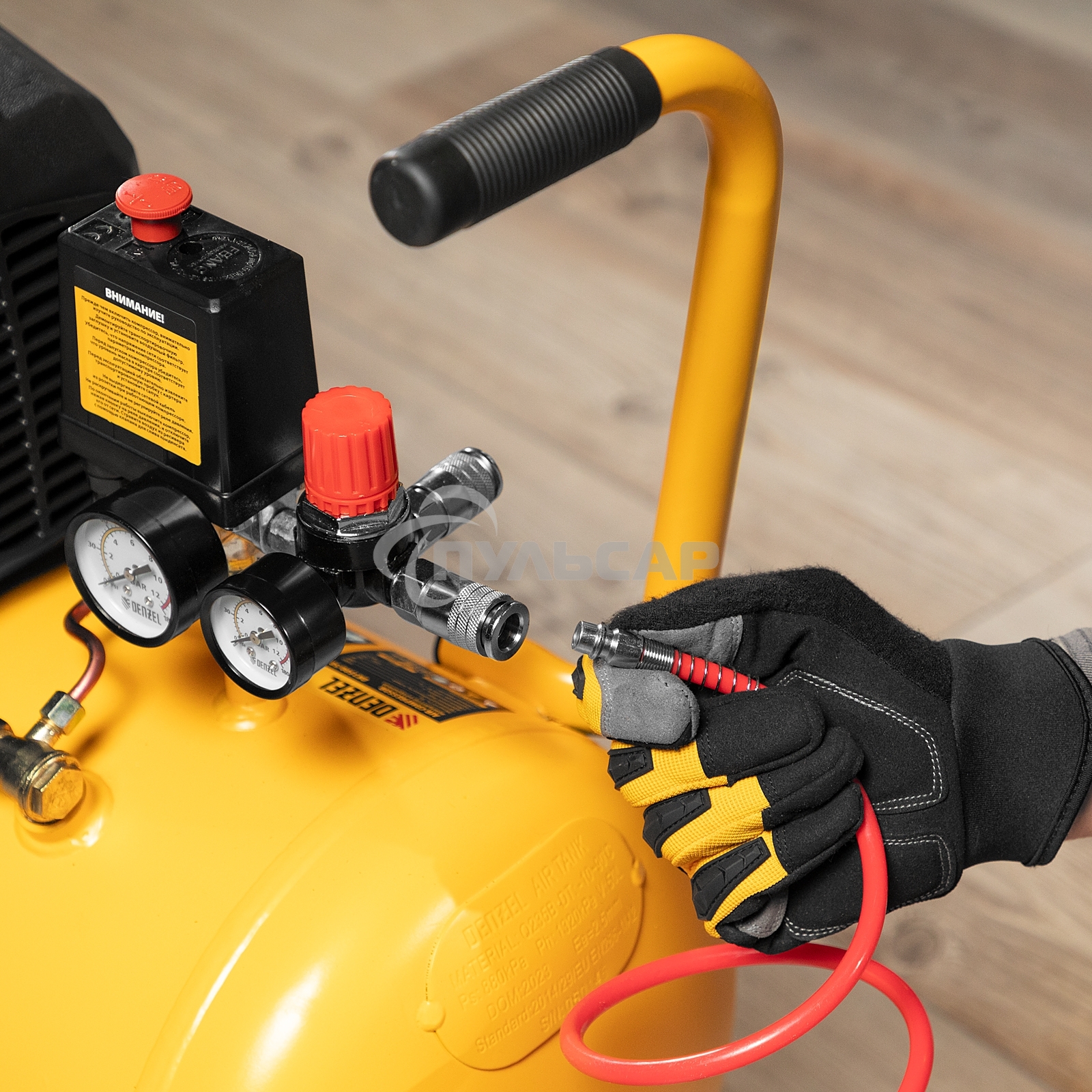 Компрессор Denzel воздушный DK1500/50,Х-PRO 1,5 кВт, 230 л/мин, 50 л 58064