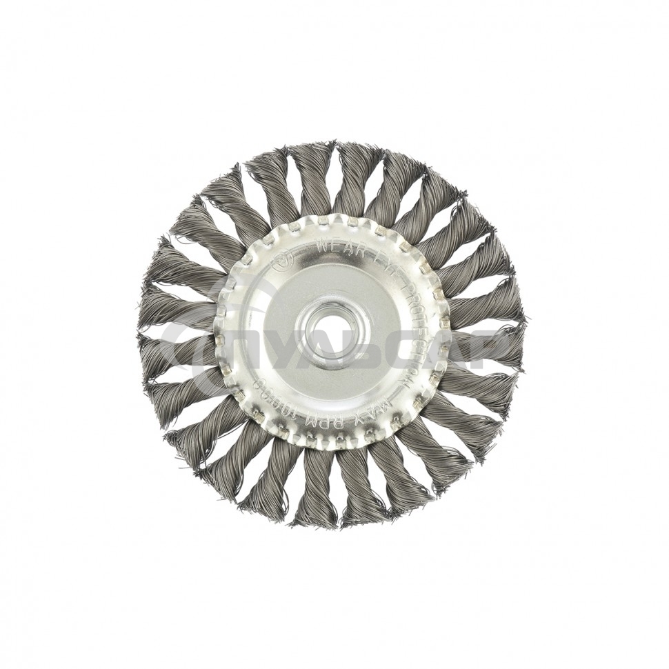 Щетка Matrix для УШМ 125 мм, М14, плоская, крученая проволока 0,35 мм