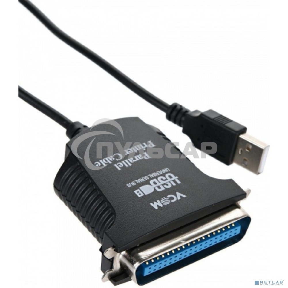 Кабель AM/LPT 1.8м VCOM Кабель-адаптер USB -> LPT (прямое подключение к LPT порту принтера), VUS7052