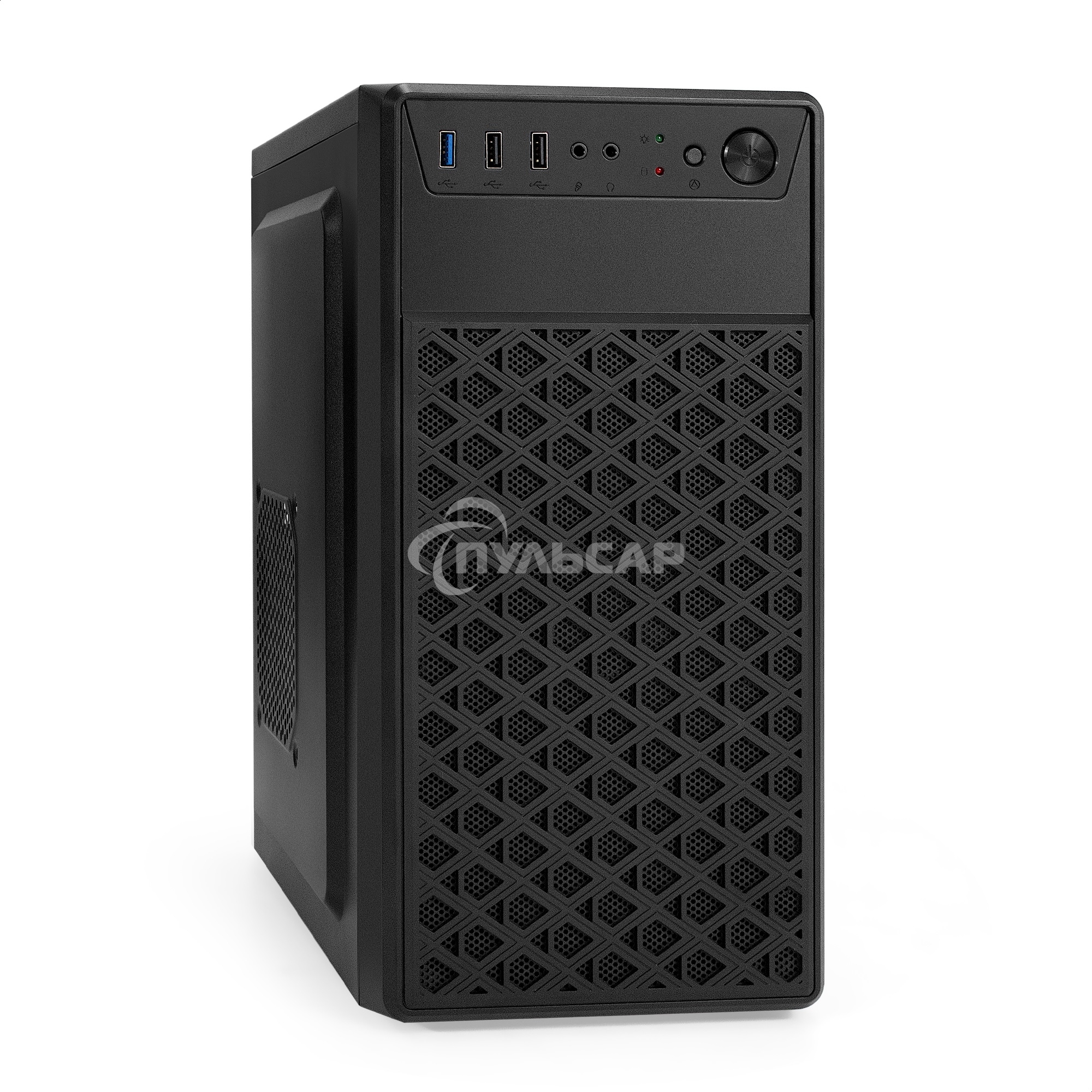 Компьютерный корпус Minitower ExeGate mEVO-7803-XP400 (mATX, БП XP400 с вент. 12см, 2*USB+1*USB 3.0, HD аудио, черный, 2 вент. 12см с RGb подсветкой)