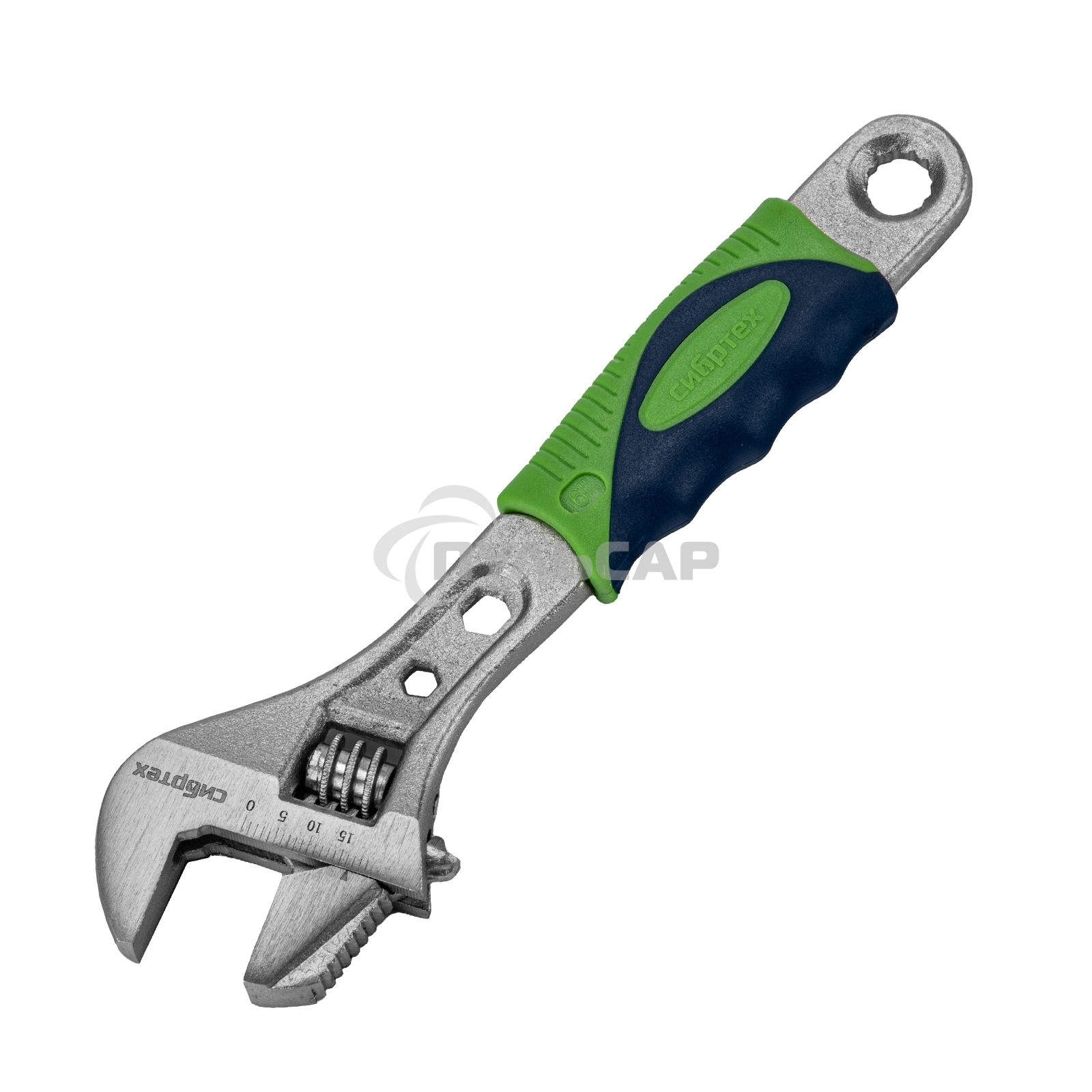 Ключ разводной Сибртех 150мм, переставная губка, 2-х комп. рукоятка