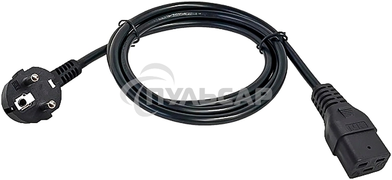 Шнур питания ITK PC-C19D-3M C19-Schuko проводник.:3x1.5мм2 3м 230В 16А черный