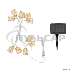 Каскад Lamper Ночная Лампада LED 6 м с выносной солнечной панелью 1 м и аккумулятором, IP65, 2 режима работы: мигание и постоянное теплое белое свечен