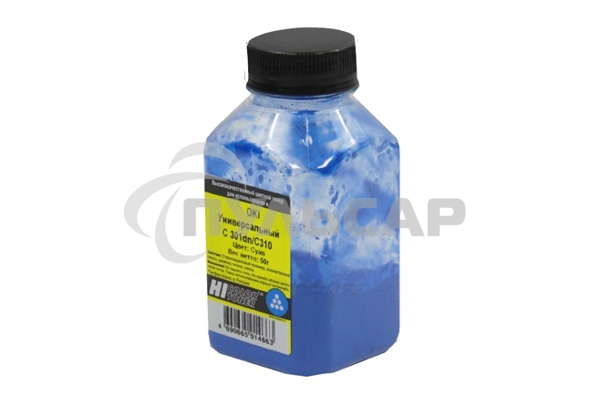 Тонер OKI Универсальный С 301dn/C310 (Hi-Color) C, 50 г, банка
