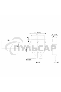 Выключатель клавишный 250V 6А (2с) ON-OFF черный Mini Rexant