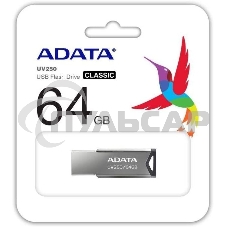 Флешка USB ADATA UV250 (AUV250-64G-RBK), 64 Gb, USB 2.0, R/W 25/10, черный