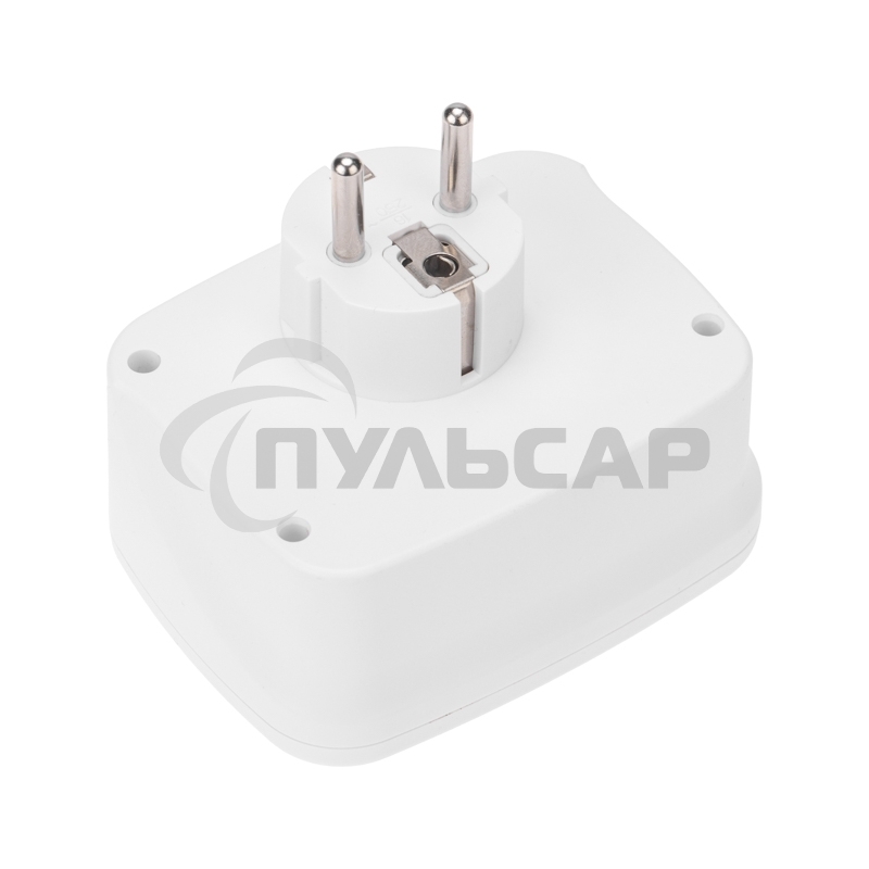 Тройник электрический 16А + 2х2,5А с заземлением + 3хUSB-A 2,4А + USB Type-C 3А, белый Rexant