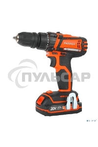 Дрель-шуруповерт Patriot BR 203UES, Аккумуляторная, 20В, 2 АКБ, Кейс