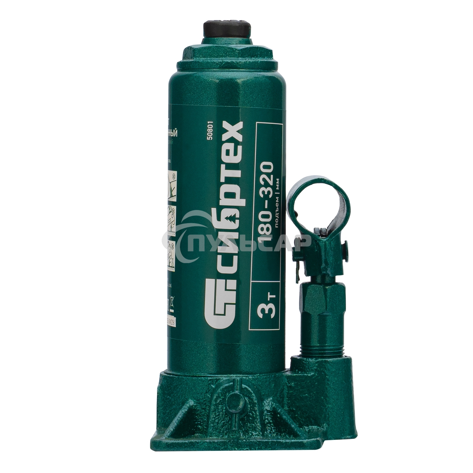 Домкрат гидравлический Сибртех бутылочный, 3т, 180-320мм