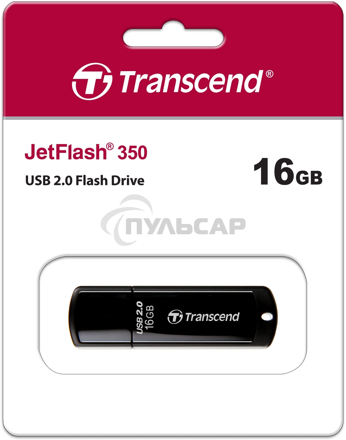 Флешка USB Transcend 16 Gb Jetflash 350 TS16GJF350 USB 2.0 черный