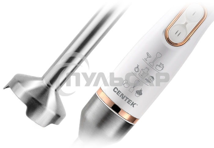 Блендер Centek CT-1347 белый 800Вт, турбо режим, DC мотор, стакан 600мл +мерн стакан 600мл