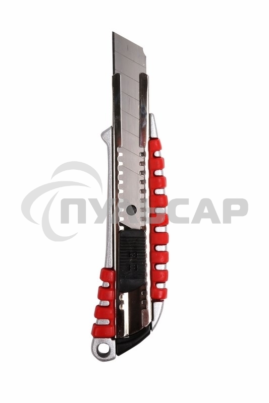 Нож с сегментированным лезвием 18 мм, металлический обрезиненный корпус 12-4900 Rexant