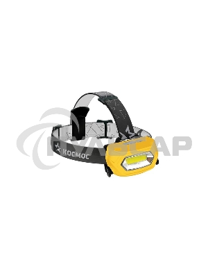 Фонарь светодиодный аккум. налобный Космос Li-Po 3Вт COB зарядка от 220В