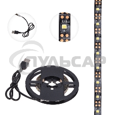 Лента светодиоднаяс USB-коннектором 5 В IP23 SMD 2835 60 LED/м 2 м теплый белый (2700 K) LAMPER
