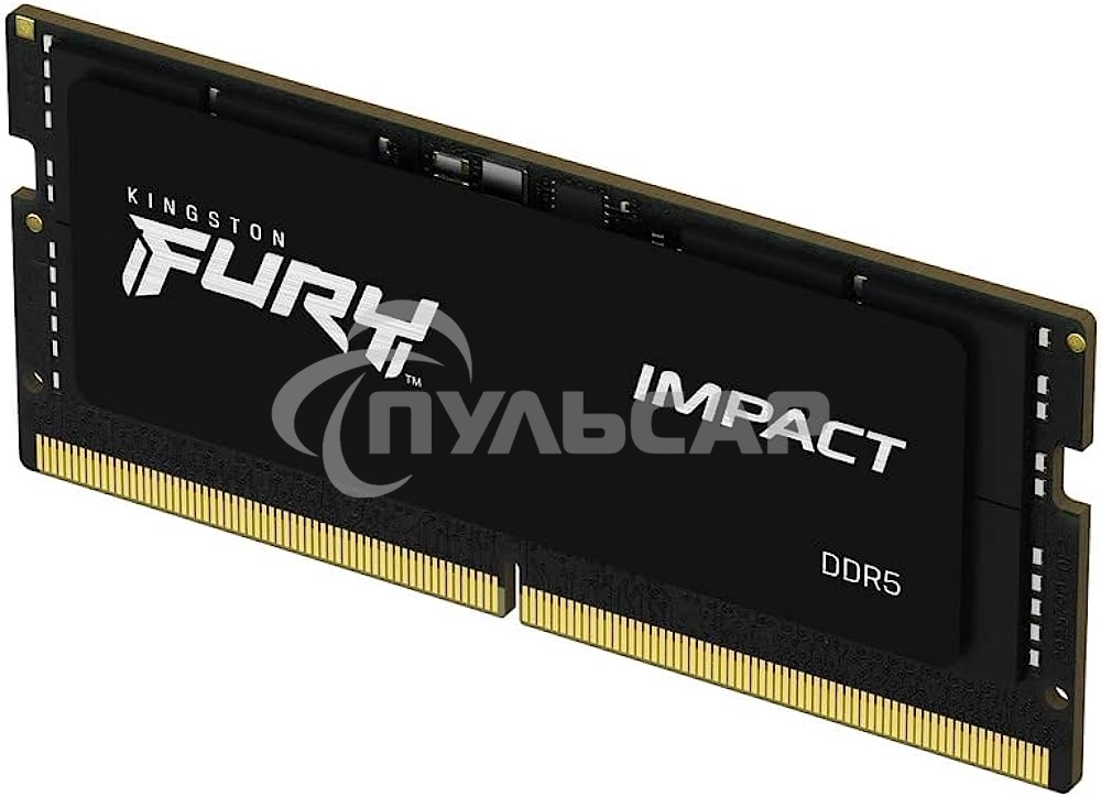 Оперативная память Kingston Fury Impact, DDR5, 32Gb (1x32Gb), 4800MHz, CL38 SO-DIMM