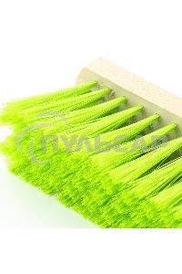 Щетка СИБРТЕХ деревянная для пола,400 мм5 рядтулейка с резьбой под углом, без черенка 84626