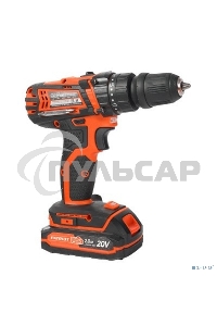 Дрель-шуруповерт Patriot BR 203UES, Аккумуляторная, 20В, 2 АКБ, Кейс