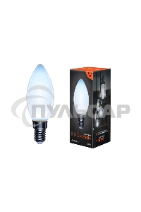 Лампа светодиодная филаментная Rexant Свеча CN35 9.5 Вт 915 Лм 4000K E14 матовая колба