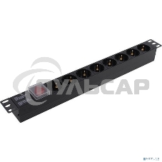 Блок розеток горизонтальный ExeGate ServerPro PDU-19H801 Al-8S-C14-SW, 19