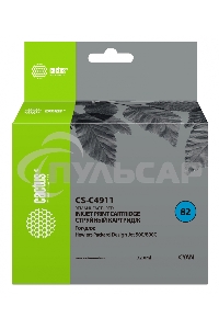 Картридж струйный Cactus CS-C4911 №82 голубой (72 ml) для HP Design Jet 500/800C