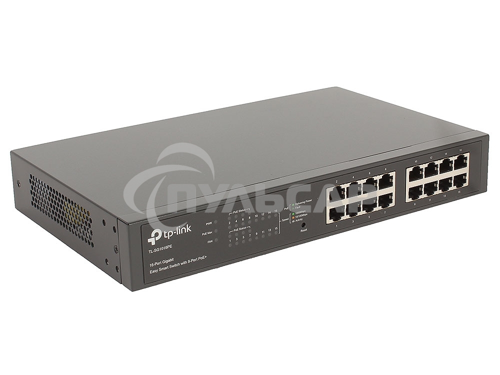 Коммутатор TP-Link SMB TL-SG1016PE Easy Smart гигабитный 16-портовый коммутатор с 8 портами PoE+