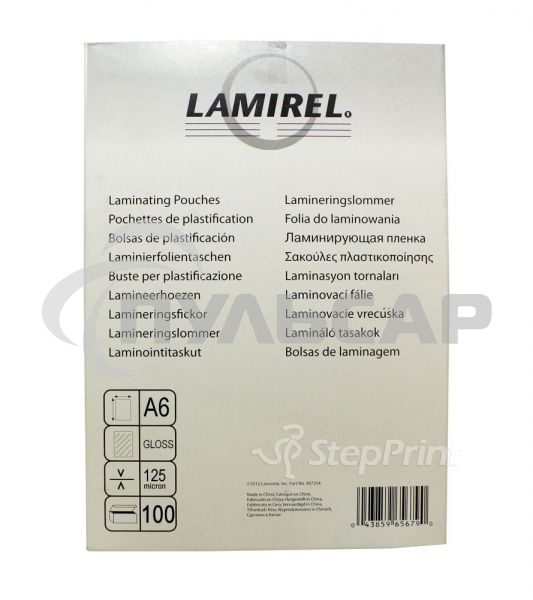 Пленка для ламинирования Lamirel LA-7866201 А6, 125мкм, 100 шт.