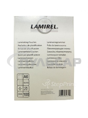 Пленка для ламинирования Lamirel LA-7866201 А6, 125мкм, 100 шт.