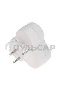 Тройник электрический пирамида 16 А с заземлением белый Rexant