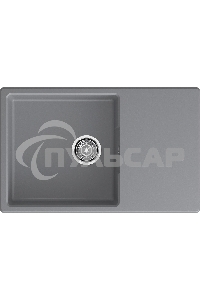 Мойка GranFest Urban 678L темно-серый, 1-чаша+крыло 780*490мм, монтаж: врезной, материал: кварц