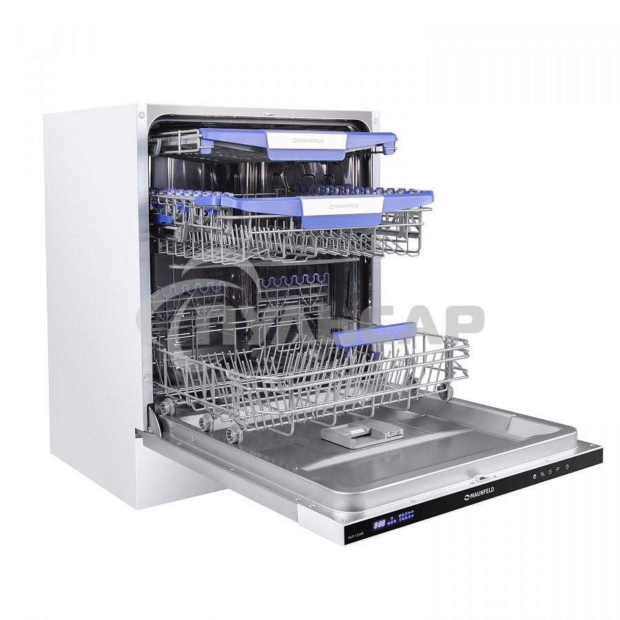 Встраиваемая посудомоечная машина Maunfeld MLP-12IMR, черный, 59.8 см, 14 компл., 44 дБ, класс A++