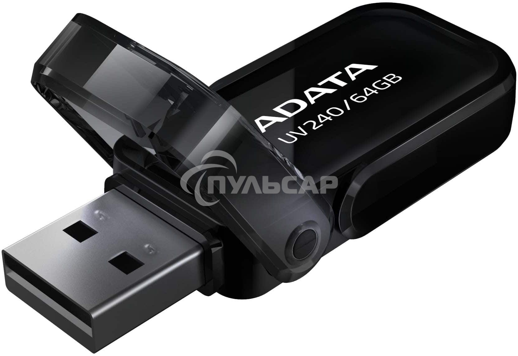 Флешка USB ADATA UV240 (AUV240-64G-RBK), 64 Gb, USB 2.0, R/W 15/5, черный