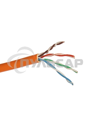 Кабель Exegate EX256747RUS Кабель UTP 4 пары кат.5e Exegate CCA, LSZH, бухта 305м, оранжевый