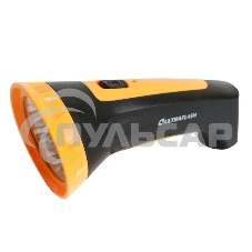 Фонарь LED 3807M (аккум. 220В черный/жел. 7 LED 2 режима SLA пласт. коробка) Ultraflash 12868