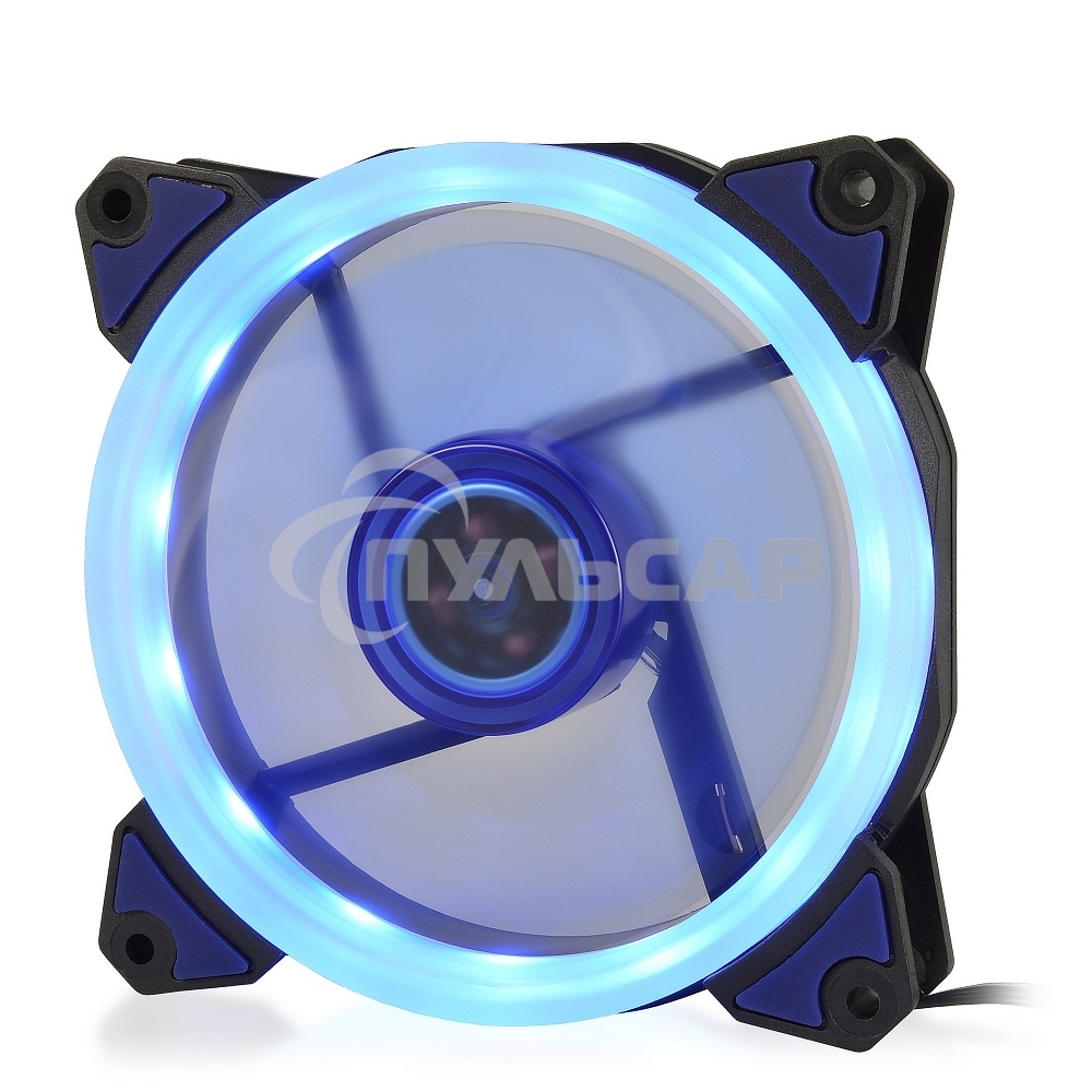 Вентилятор для корпуса Crown CMCF-12025S-1231 черный/синий, 120 мм, 1650 об/мин, 23 дБ, 3 pin