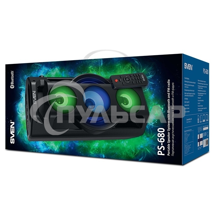 Колонка портативная Sven АС PS-680 черный 65W 1.0 BT