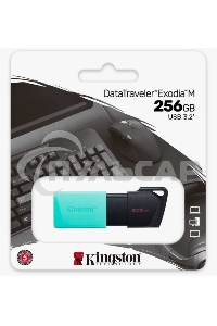 Флешка USB Kingston 256 Gb DataTraveler DTXM DTXM/256 Gb USB 3.2 черный/зеленый