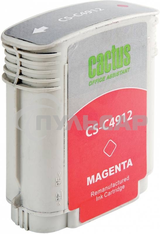Картридж струйный Cactus CS-C4912 №82 пурпурный (72 ml) для HP Design Jet 500/800C