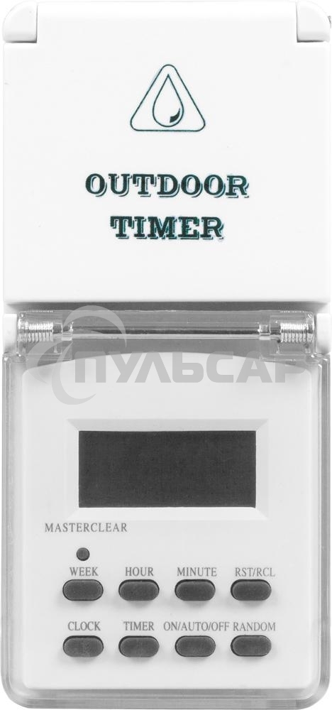 Розетка с таймером FERON (недельная) в защитном корпусе IP 44 3500W/16A 230V, 61926(TM23)