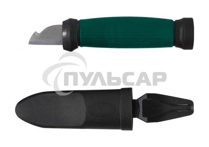 Нож FIT 10642электрика нерж.сталь прорез.ручка 2-сторонняя заточка лезвие 33мм