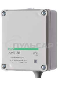Фотореле AWZ-30 30А 13 IP65 встроенный фотодатчик монтаж на поверх. F&F EA01.001.004