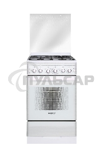 Плита газовая Gefest ПГ 5300-02 0040 белый, конфорок 4 шт, духовка 52 л, 50 см x 85 см x 58.5 см